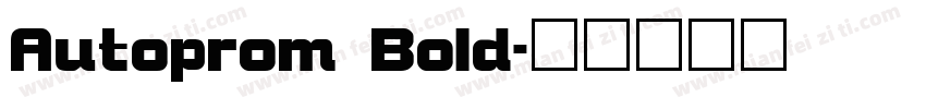 Autoprom Bold字体转换